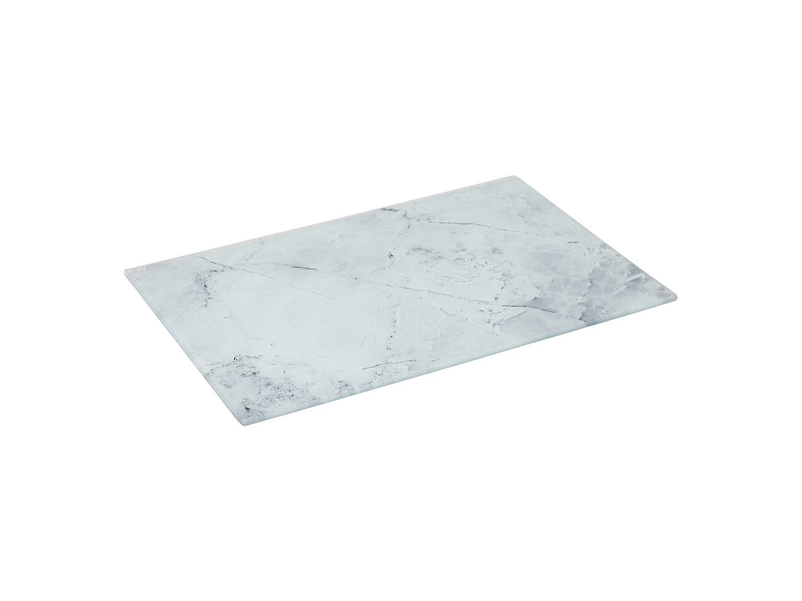 Tabla de Cortar de Cristal 30X20Cm Efecto Mármol Blanco 5 FIVE SIMPLY SMART