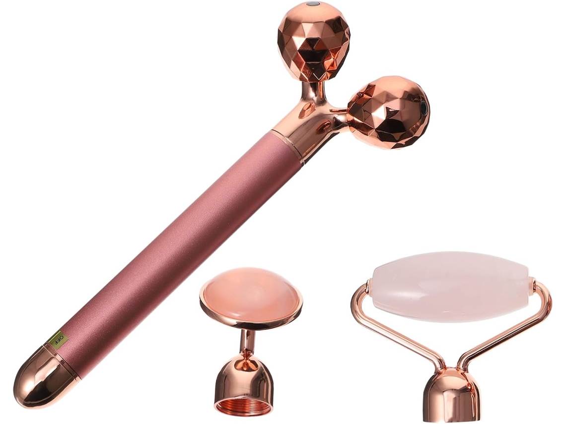 Rouleau De Jade Rostro Électrique Naturel Taille Moyenne Massage Anti, Âge Peau Éclatante Soins B...