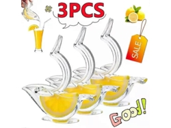 Exprimidor manual portátil con forma de pájaro, transparente, para cocina y hogar, 3/2/1 piezas. Ideal para naranjas y limones. Rosewell
