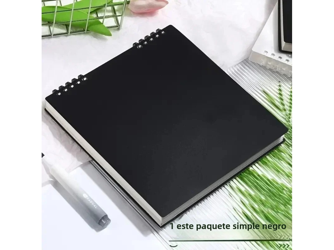 Cuadernos B5, agendas, cuadernos con pestañas, papelería, blocs de dibujo Mdug (negro)
