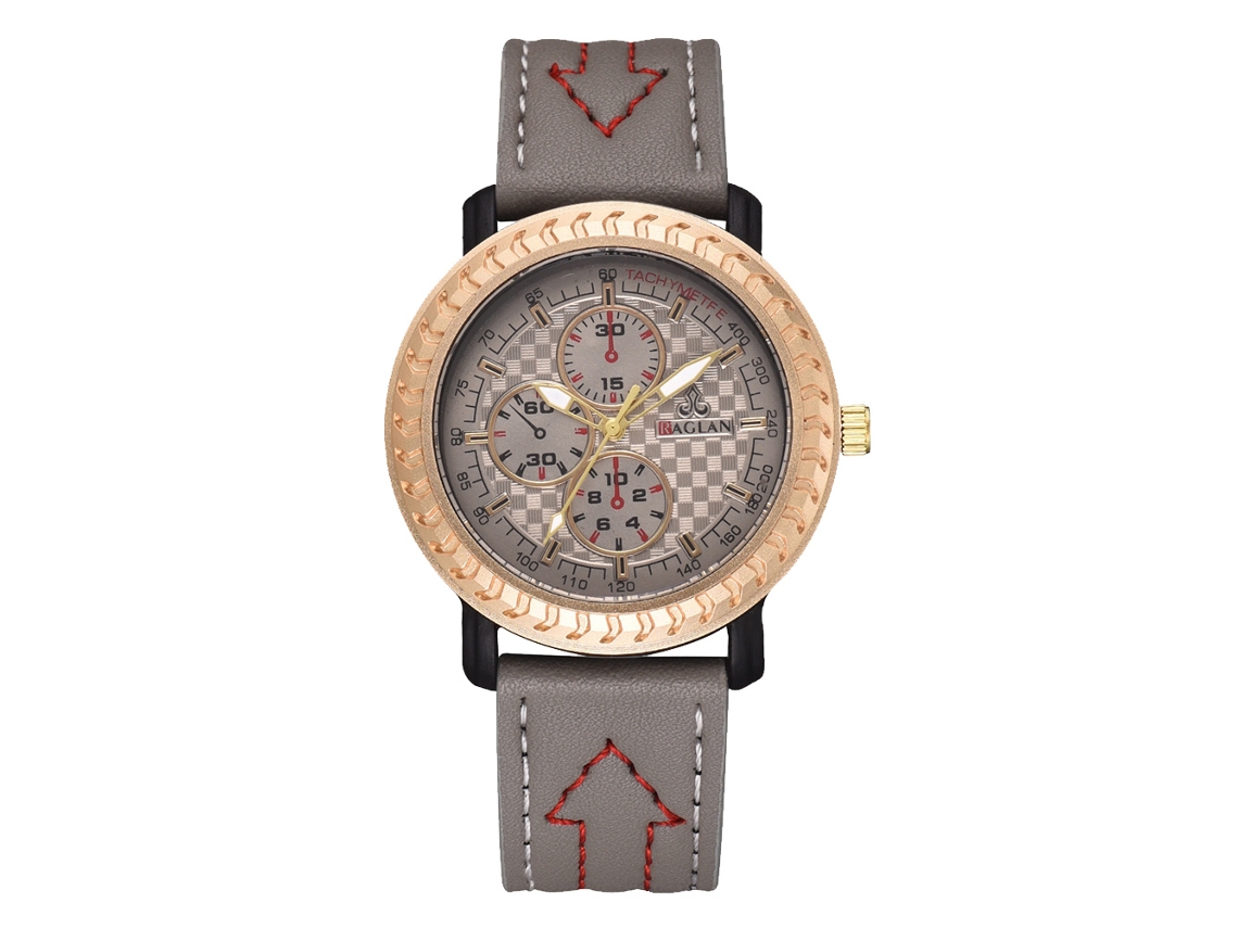Reloj Analógico De Cuarzo Informal Para Hombre Con Correa Clásica De Piel Sintética Gris.