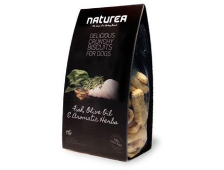 Galletas para Perros NATUREA Pescado, Aceite de Oliva y Hierbas (230 gr)