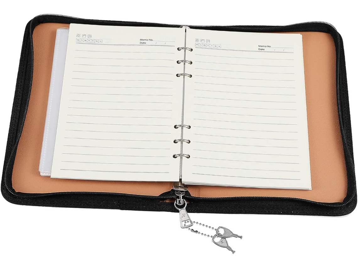 Carpeta De Presupuesto Con Cremallera, Separadores De Hojas Sueltas Y Fundas Para Tarjetas Fotográficas. Organizador De Dinero Compacto.