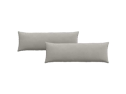 Cojines De Sofá 2 Uds Gris Claro 120 X 40 Cm Tela