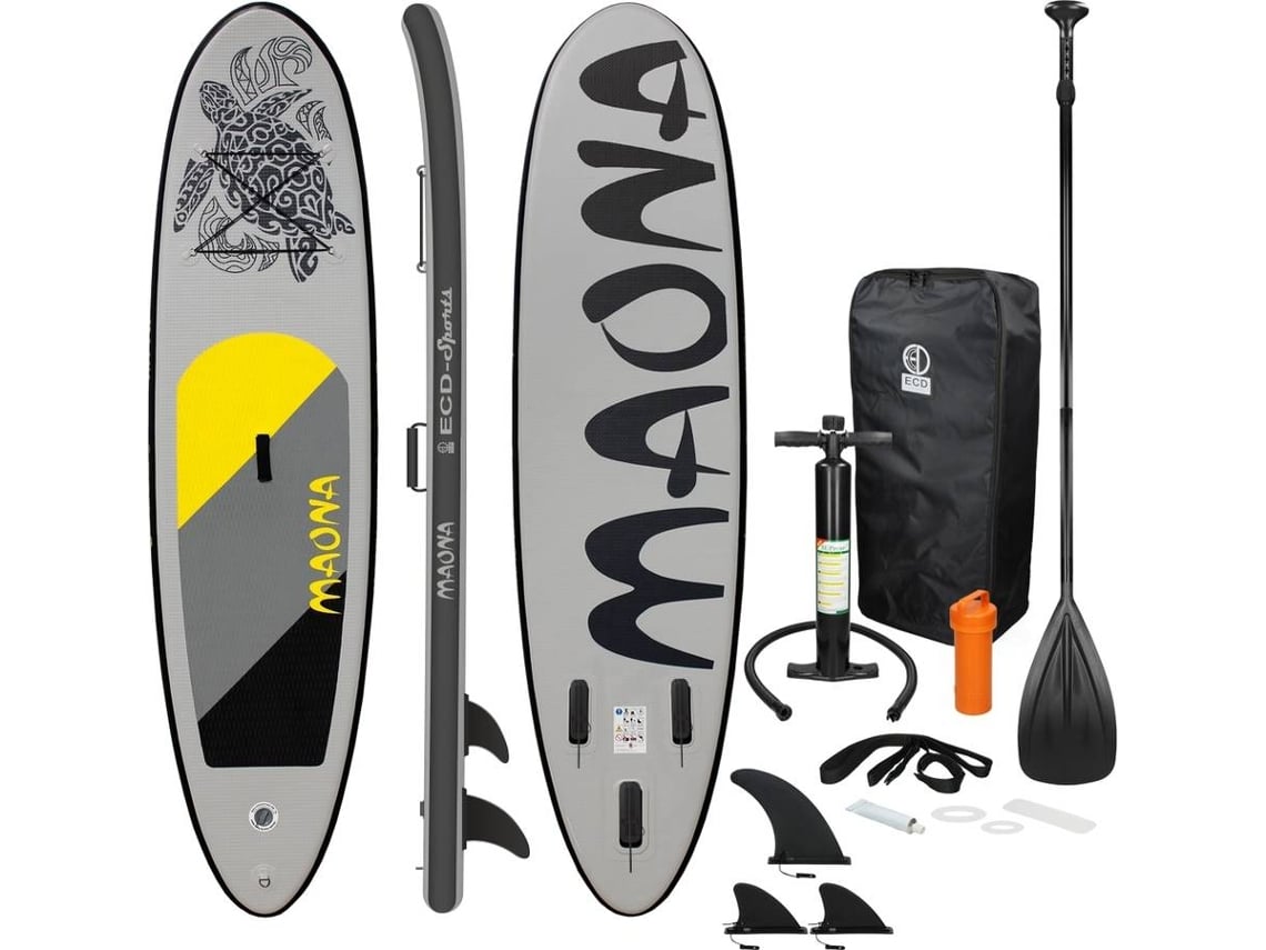 Tabla hinchable de paddle surf SUP Maona ECD 308 x 78 x 10 cm de PVC color gris