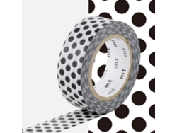 Cinta Adhesiva de Lunares Negros MASKING TAPE (1,5 cm X 7m)
