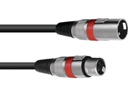 Cable XLR OMNITRONIC 3pin 5m bk/rd