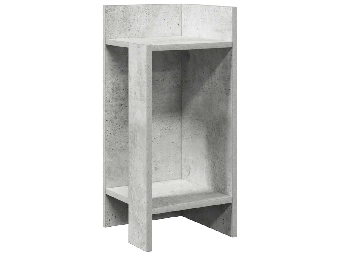 Maison Exclusive - Mesa Auxiliar Con Estante Gris Hormigón 25,5x27x60 Cm