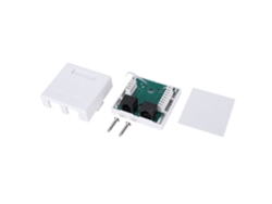 Adaptador De Pared Con 2 Puertos Rj45 Y Rj11 Keystone Jack Caja De Montaje Para Redes