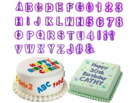 40 X Fondant Cutter Set- Números Letras Alfabeto Mazapán Cake Decoración