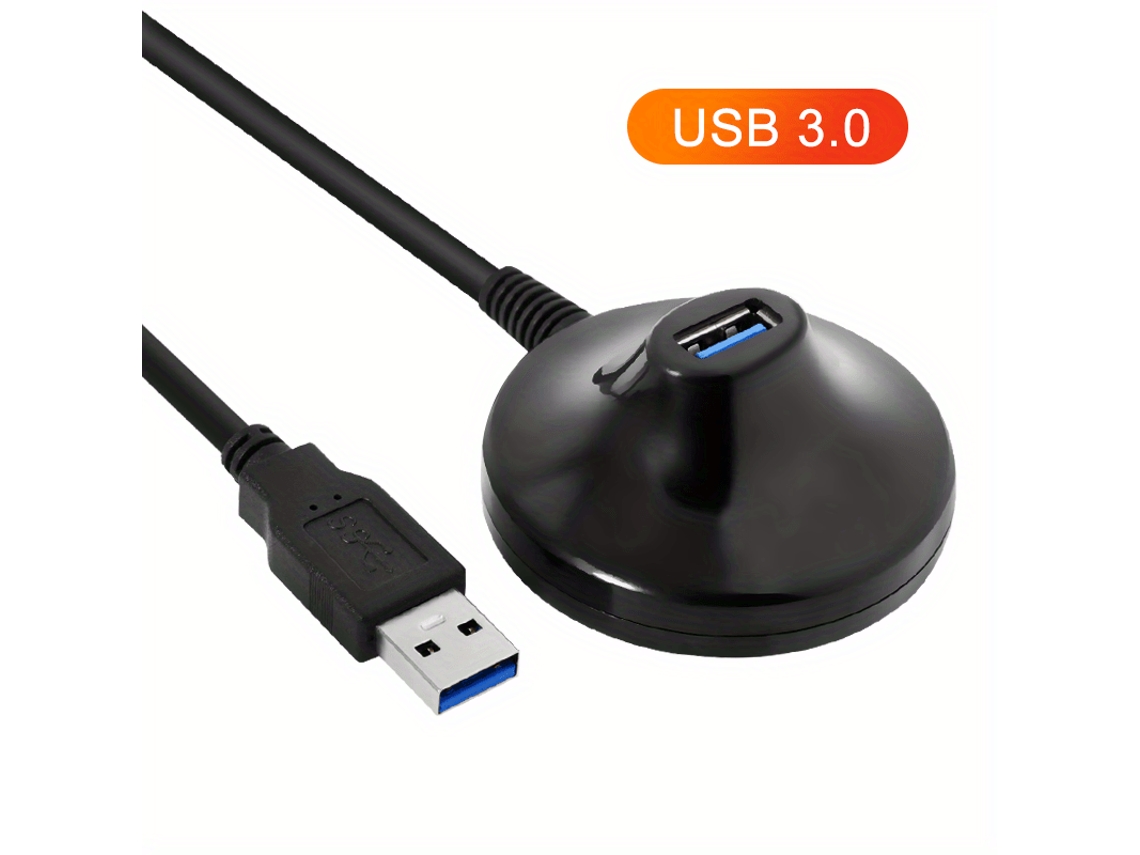 Cable De Extensión Usb Con Base, Cable Doble De 1,5 M, Alta Velocidad, Apto Para Unidades Usb, Teclados Y Ratones.