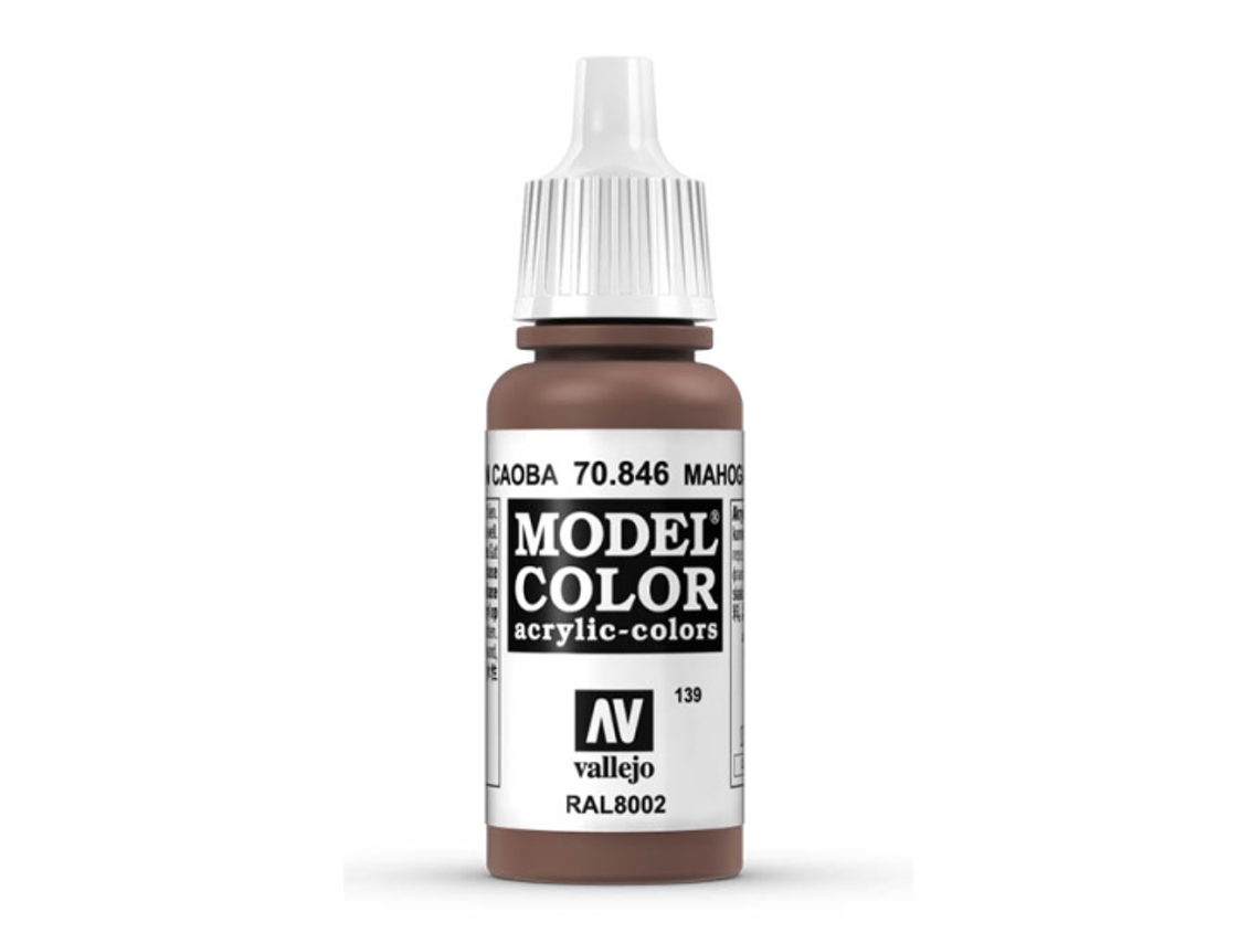 Pintura Acrílica Mate 17 Ml ACRYLICOS VALLEJO 846 Marrón Caoba