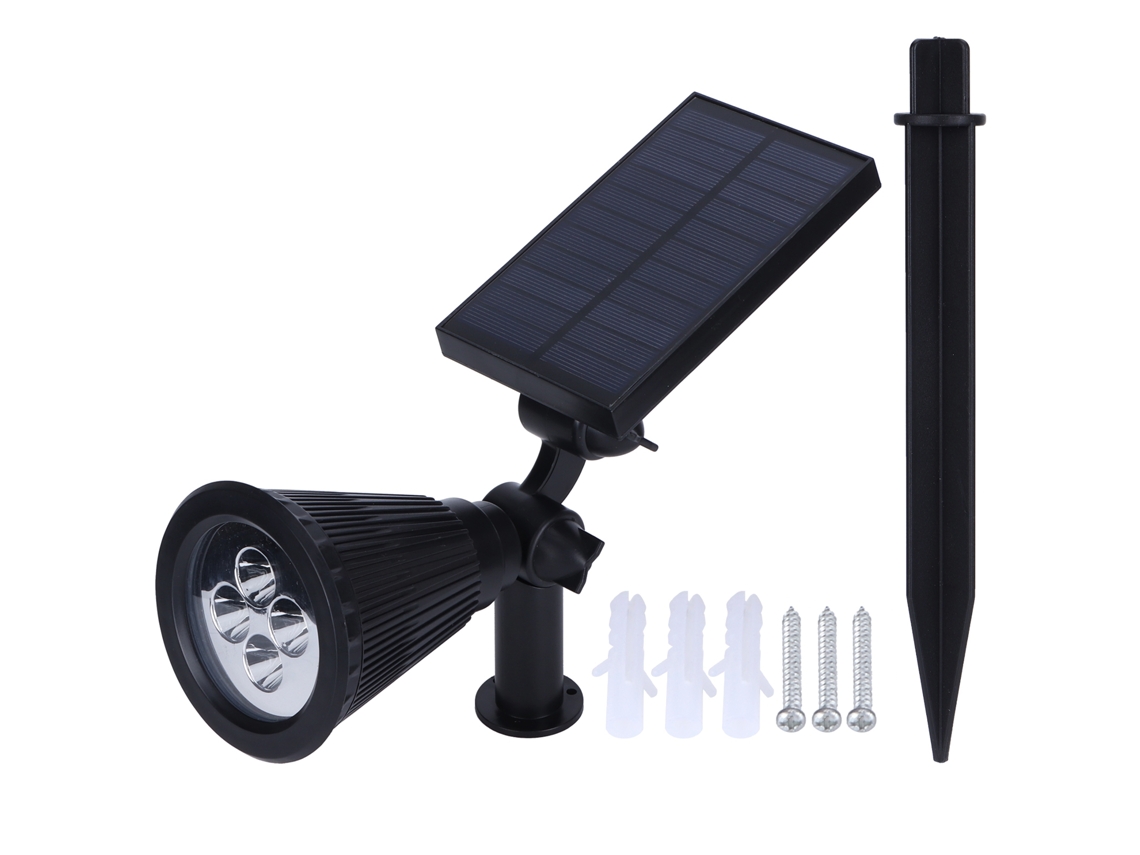 Bj-lâmpada Solar Led Ip65 Impermeável Para Jardim, Pátio E Paisagem, Decoração Exterior Preta