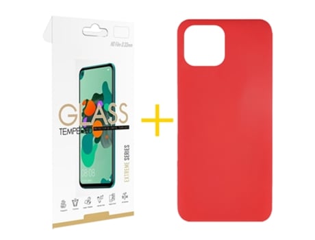 Conjunto de Protector de Pantalla para iPhone 12 Pro Max SKYHE Rojo (1un)