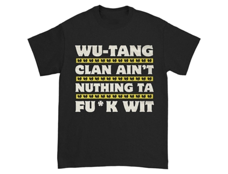 Camiseta ROCKINSTONE Wu Tang Clan F*ck Wit camiseta negra (Algodón - XXL)