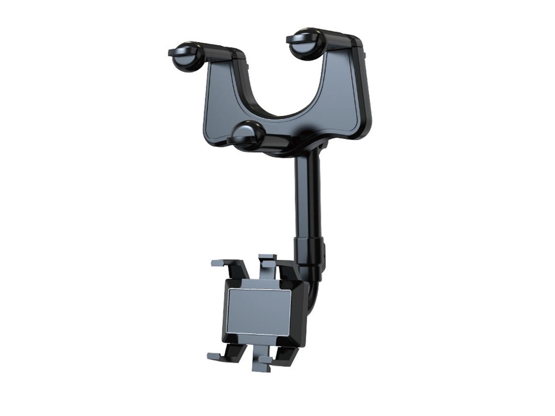 Suporte De Telefone Para Carro Em Espelho Retrovisor Com 360° Rotação E Retrátil Ajustável Para A Maioria Dos Carros