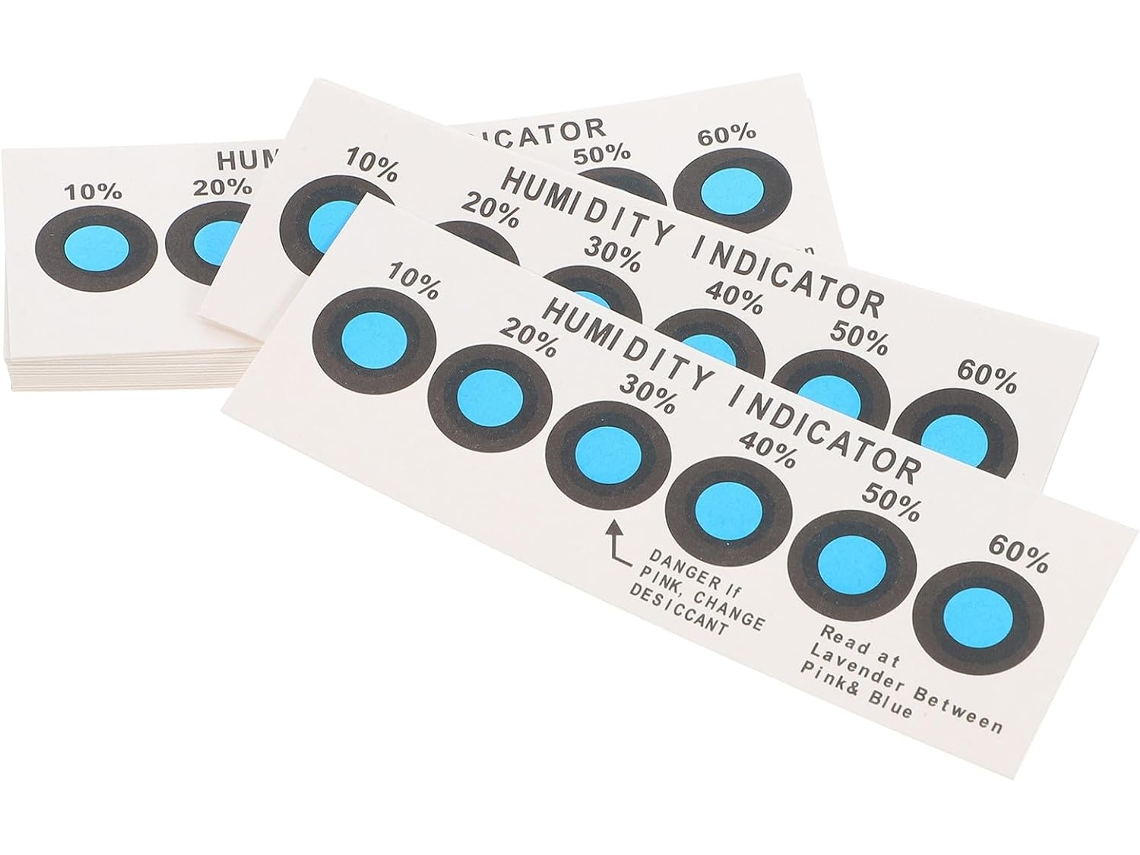 Tarjetas Indicadoras Humedad Portátiles 20 Papel Absorbente Detección Precisa Compactas Versátiles
