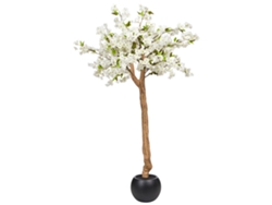 Planta Artificial Beliani Cherry Tree De Material Sintético Branco 90x90x180