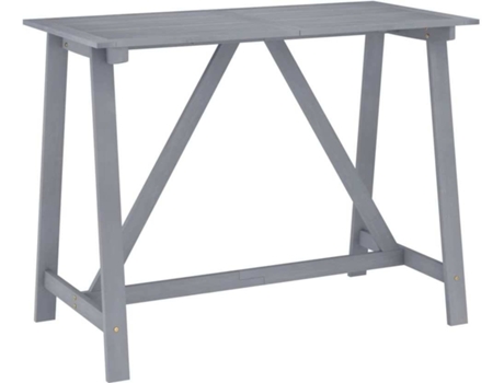 Mesa alta de cocina VIDAXL Gris Madera (140x70x104 cm)