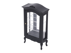 Estantería En Miniatura Para Casa De Muñecas, Escala 1:12, Mueble De Madera De Abedul Negro.