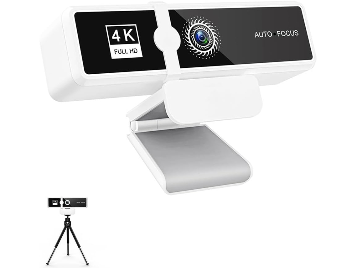 Cámara De Ordenador 4k De Alta Definición, Transmisión En Directo, Videoconferencia Usb, Blanca