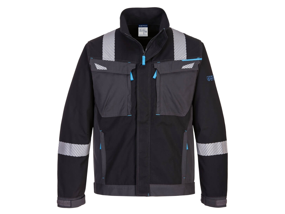 Chaqueta de trabajo resistente y cómoda Modaflame Wx3 Fr / Negra / S Portwest