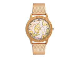 Reloj De Pulsera Unisex De Cuarzo Con Correa De Silicona, Esfera Redonda, Oro Rosa.
