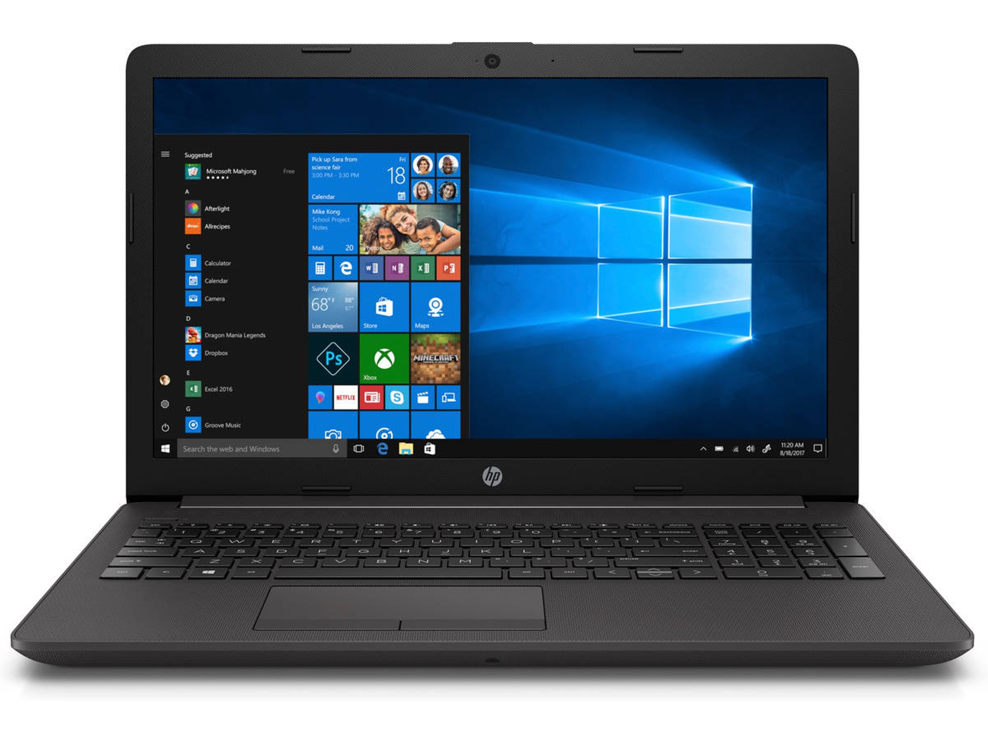 Portátil HP PRO 250 G7 - 6BP62EA (15.6'' - Intel Core i3-7020U - RAM: 8 GB - 256 GB SSD - Intel HD Graphics 620)