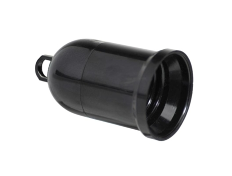 Portalamparas 4 a. e-27 obra negro