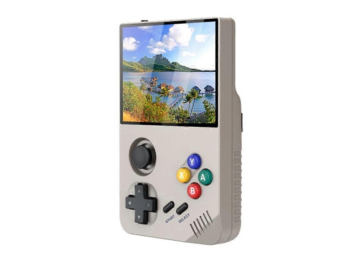 Consola de juegos infantil GOKOCO X7 de 4,1 pulgadas estilo retro con doble joystick.
