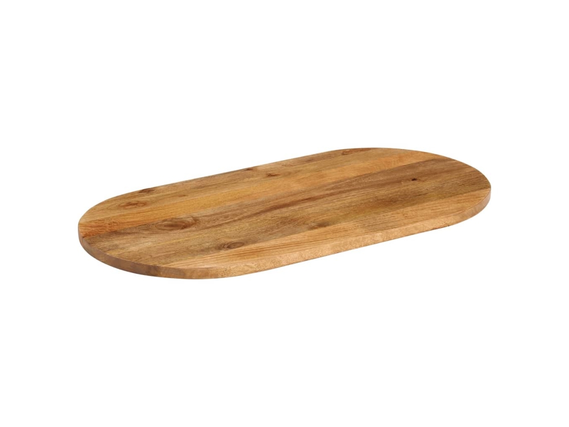 Tablero De Mesa | Superficie De Mesa | Tablero De Escritorio Ovalado Madera Maciza De Mango 110x50x2,5 Cm Wsd58796
