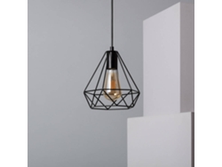 Lámpara de Suspensión LEDKIA (Negro - Metal - 125x20x20 cm)