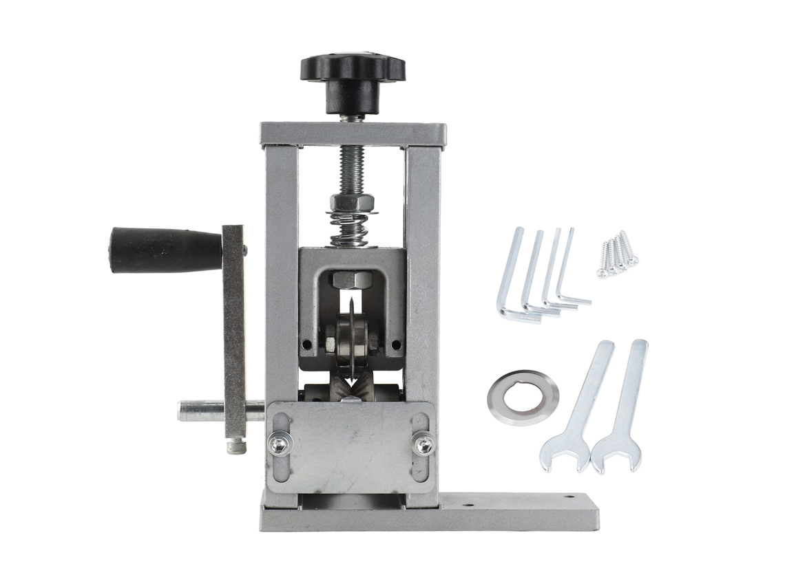 Máquina Pelacables Manual Con Manivela Y Broca De Aluminio Ajustable De 1 A 25 Mm.