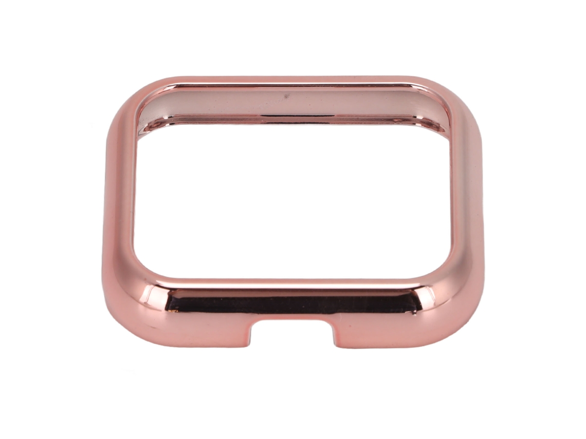 Capa Protetora Tpu Bumper Eletrodo Vácuo Para Realme Watch 2 Pro Com Tela Completa Rose Pink