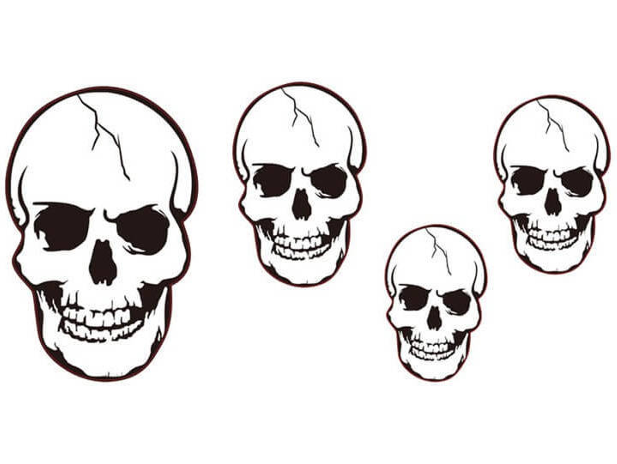 Decoraciones de Halloween DISFRAZZES Calaveras (4 Un - 20-45 cm)