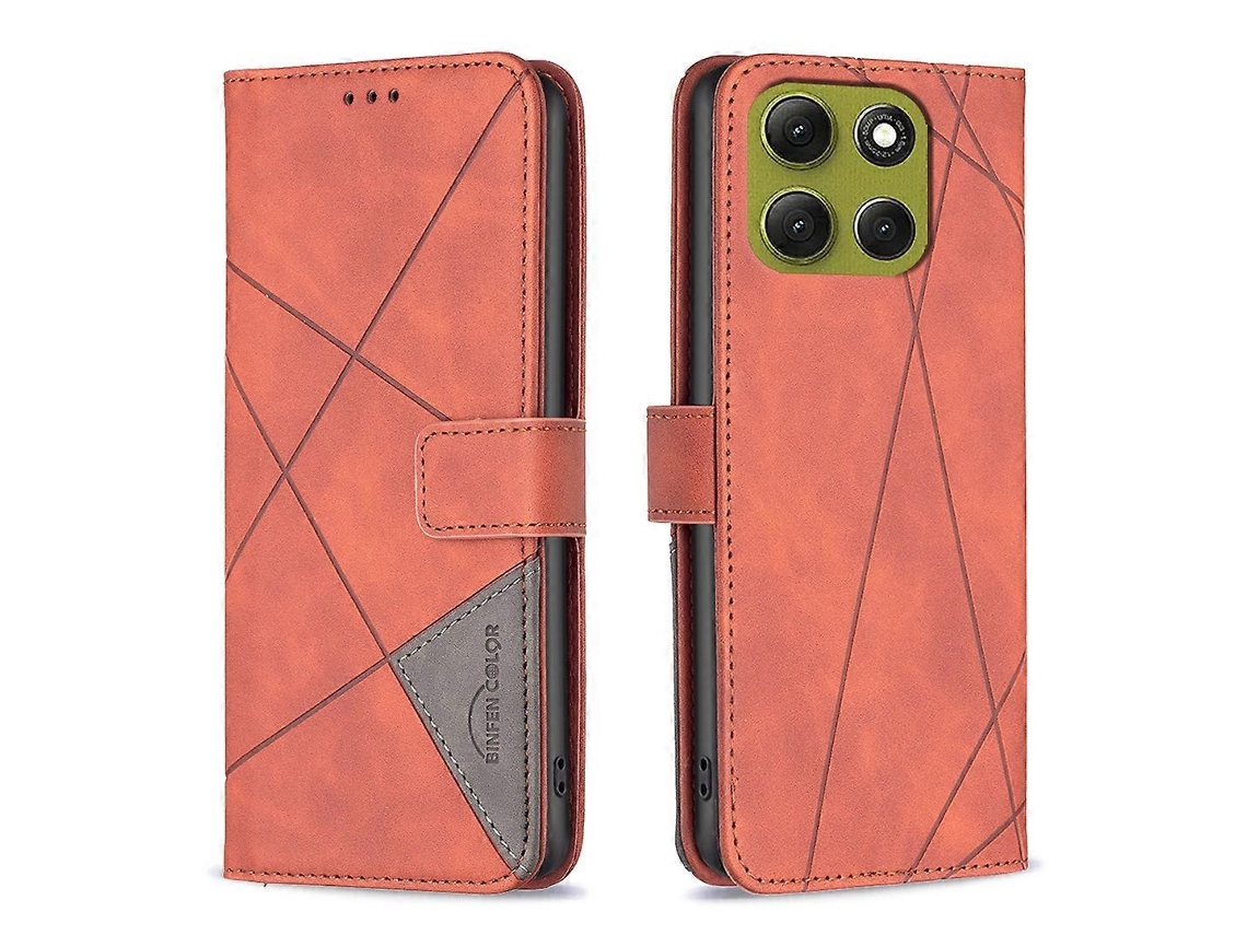 Funda Para Motorola Moto G86 5g, De Piel Con Diseño Geométrico Y Función Atril, En Colores Binfen