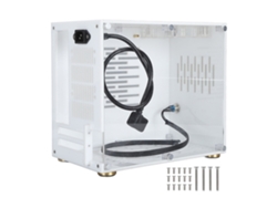 Caja De Computadora Mini Itx Chasis De Escritorio Para Juegos 360 Open Acrílico Transparente Diy 100‑240v