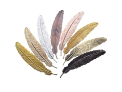 2026-8 Marcapáginas De Pluma De Metal Variados Forma De Pluma Para Libros 11.5 Cm