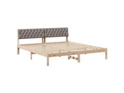 Maison Exclusive - Estructura De Cama Con Cabecera Marrón Y Taupe 180 X 200 Cm