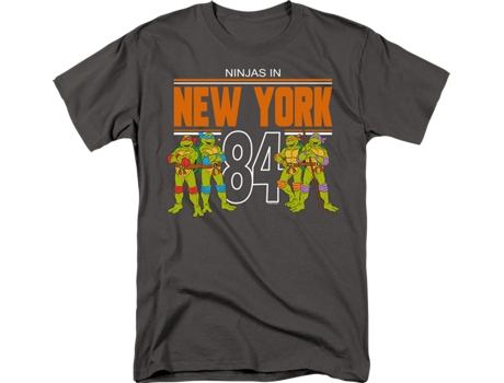 Camisetas Unisex DEEPSTONE Ninjas In New York Teenage Mutant Ninja Turtles Carbón (XL)