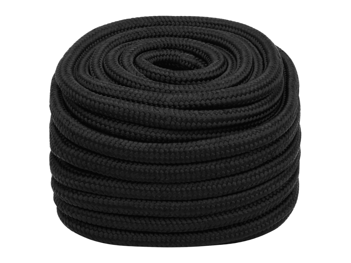 Cuerda para barcos de 20 mm y 100 m, de polipropileno negro, completa HARLANV1