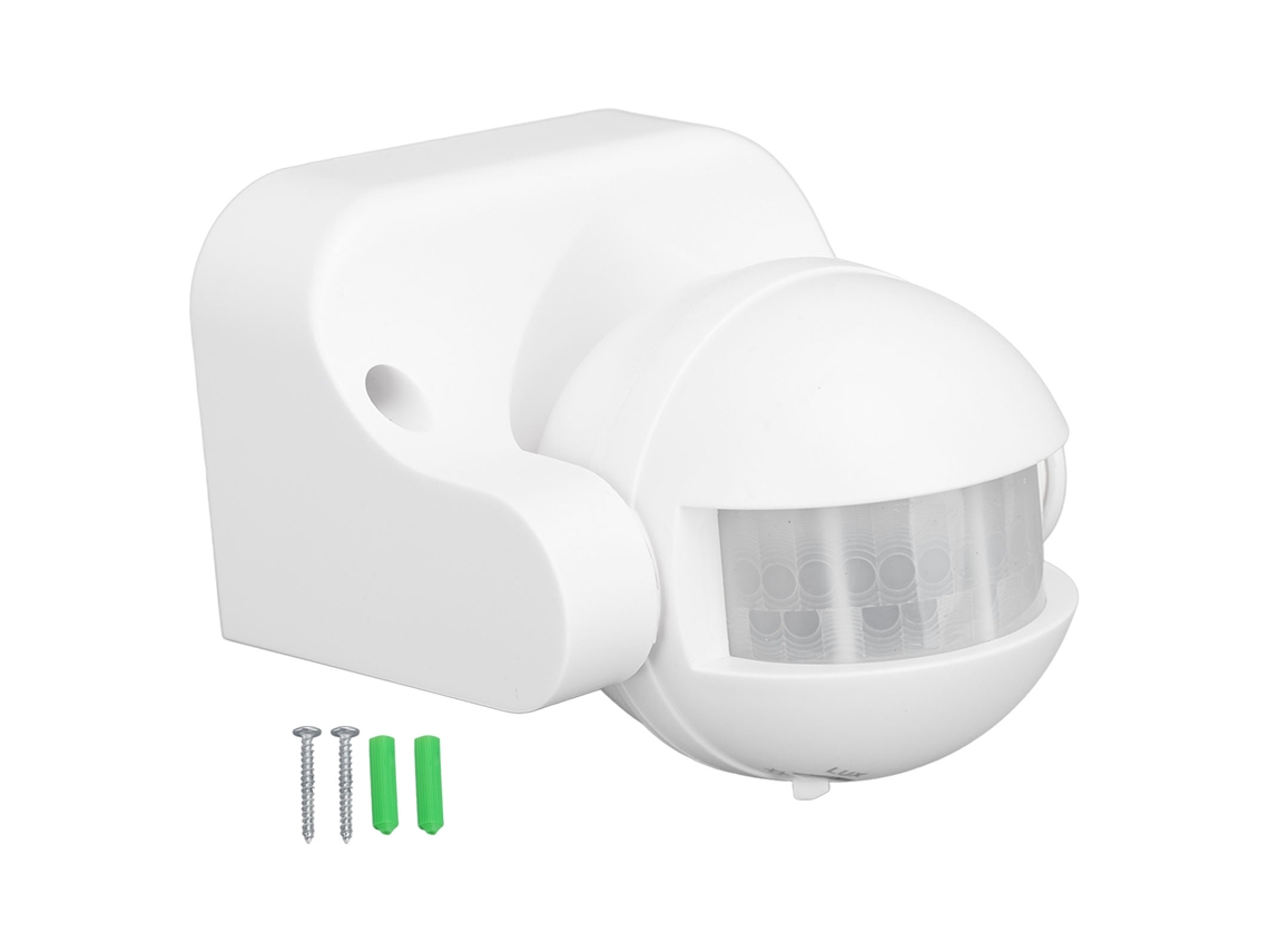 Yncm2026-sensor De Movimiento Pir Esférico Montado En Pared, Interruptor Automático De Luz Led Exterior, Dusk To Dawn, 110-240v Blanco