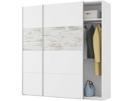 Armario HABITDESIGN Vintage (Blanco - Melamina - 180x200x60 cm)