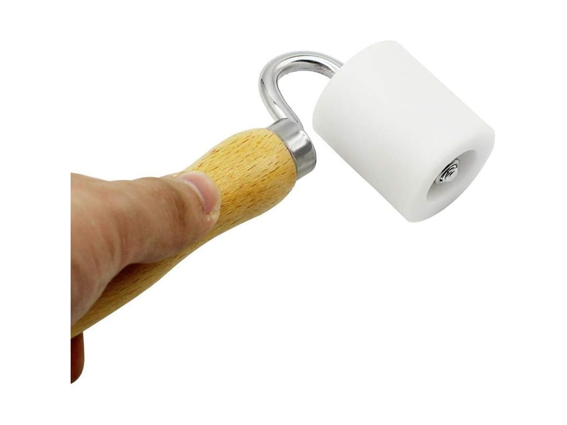 2026-rodillo De Presión Manual Para Papel Pared Madera Natural Herramienta De Coser Aplanadora