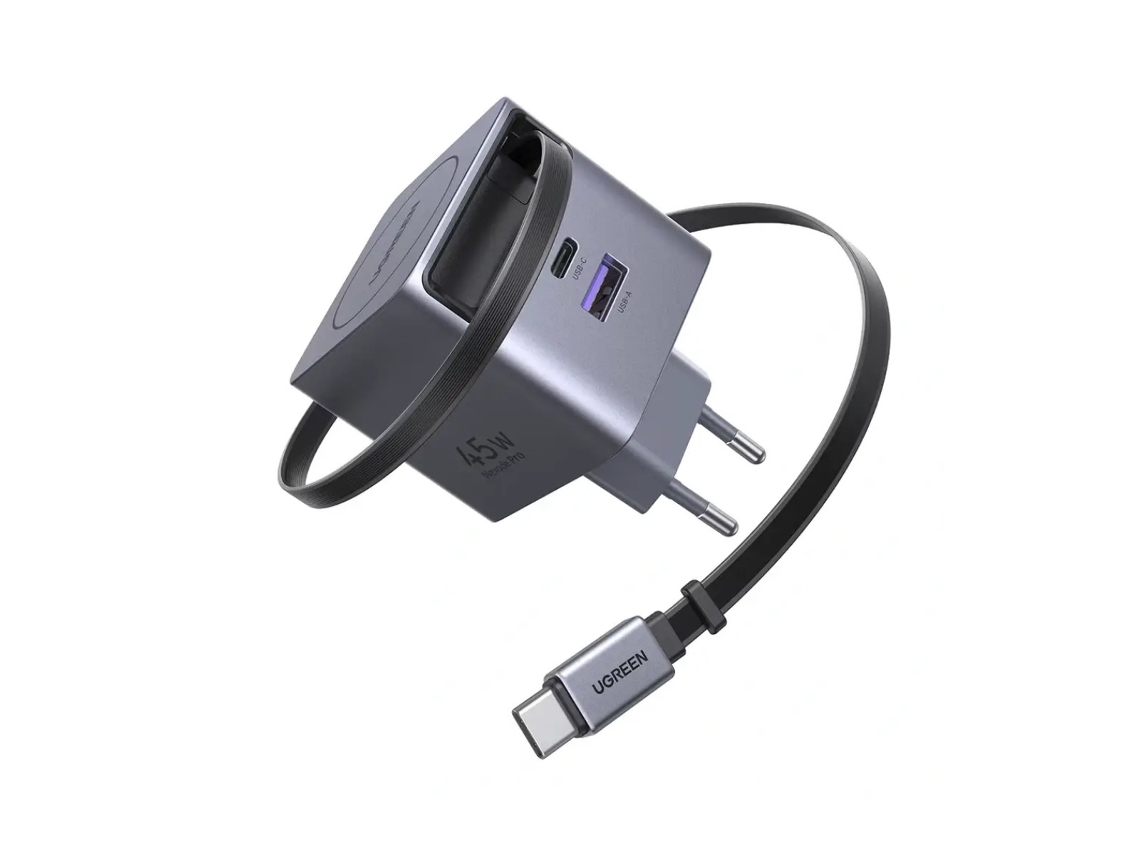 Cargador Ugreen Nexode Gan Infinity Usb-a + Usb-c 45w