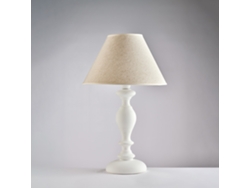 Cascina - Lámpara Shabby De Madera Blanca 1 Luz Con Pantalla Dm.35 H.57 - Ø35 - Bl265-lm-bco