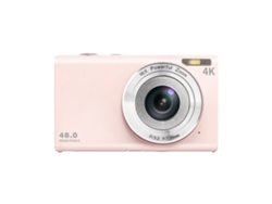 Cámara VIGA EUROPE Digital Compacta Dc402Af 48Mp Resolución 4K 2 Pantalla Rosa de 8 Pulgadas