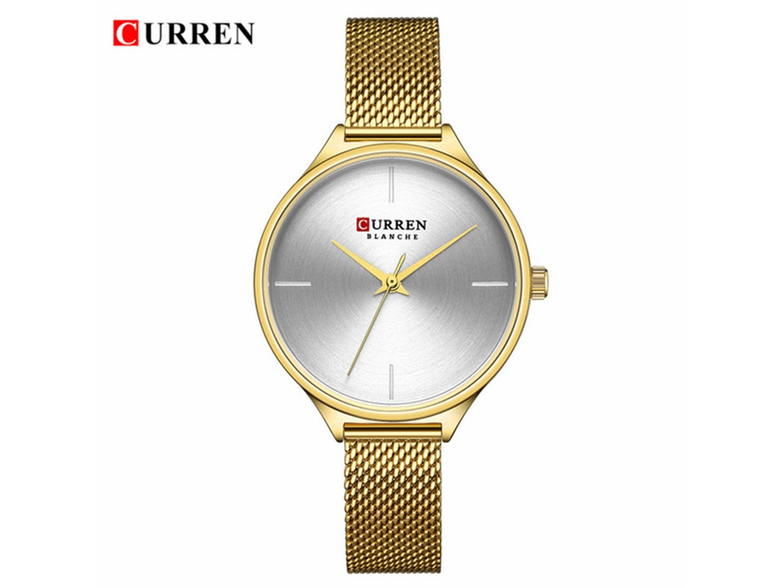 Reloj de cuarzo informal para mujer con brazalete de malla milanesa de acero inoxidable. MDUG