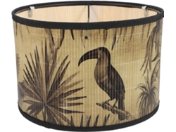 Lámpara Colgante De Repuesto Cilíndrica Con Diseño De Pájaros De Bambú Tejido, Estilo Europeo Vintage, Adecuada