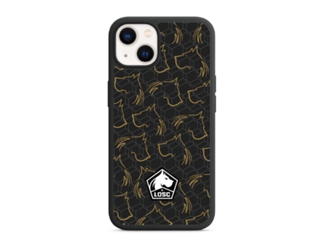 Funda Móvil Oficial Lille Fc para iPhone 13 PHONECASES3D Piel Sintética Negro